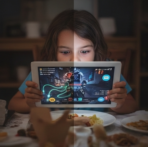 تأثير الشاشات على الأطفال